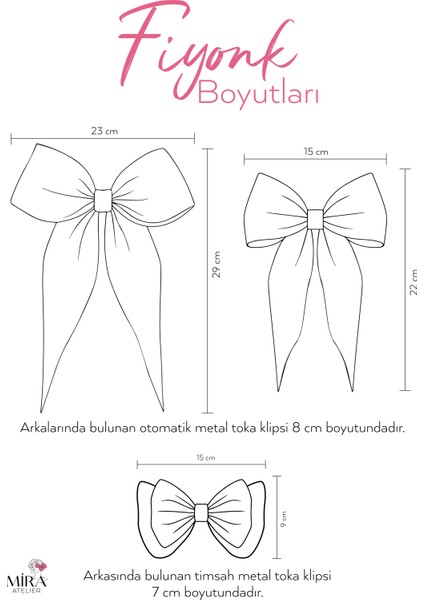 Kadın 3’lü Fiyonk Saç Tokası Seti + Scrunchie Hediyeli - Pure Somon indirimleri