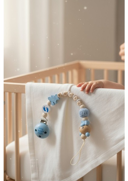 Fitifitibebe Doğal Ahşap Emzik Zinciri - Isme Özel Emzik Askısı Ahşap Emzik Zinciri Emzik Tutucu fiyatları