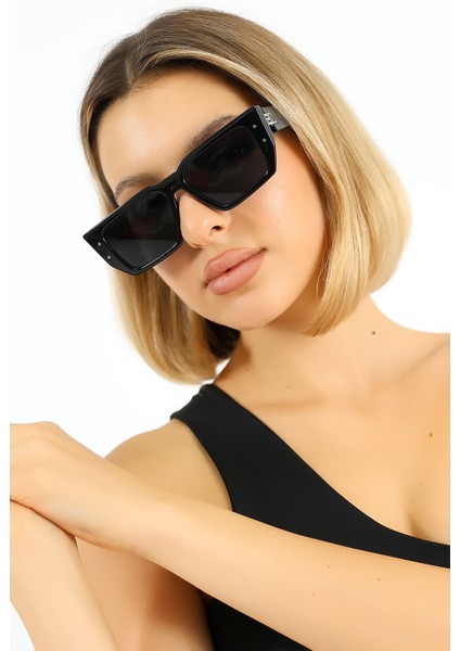 Kadın Geometrik Siyah UV400 Güneş Gözlüğü WP25-26 C2 modelleri