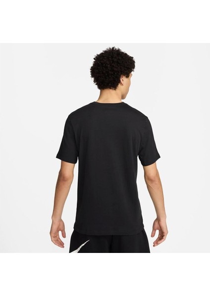 Short Sleeve Athletic Blouse Black DX1981-010 Erkek Pamuklu Tişört fiyatları