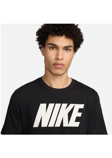 Short Sleeve Athletic Blouse Black DX1981-010 Erkek Pamuklu Tişört modelleri