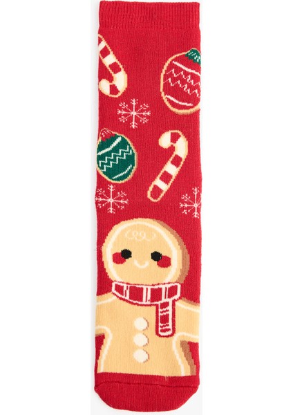 Yılbaşı Temalı Pamuklu Kalın Soket Çorap