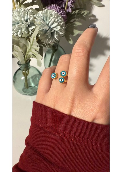 Ayarlanabilir 3'lü Nazar Göz Yüzük