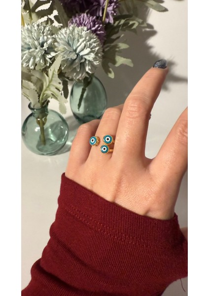 Ayarlanabilir 3'lü Nazar Göz Yüzük fiyatları