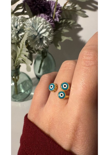 Ayarlanabilir 3'lü Nazar Göz Yüzük fırsatları
