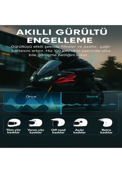 BT68 Kameralı Bluetooth Motosiklet Kulaklığı – 1080P Hd Video Kaydı, Gürültü Engelleme, Su Geçirmez Satıcının Ortalama Ürün Puanı 4.9
