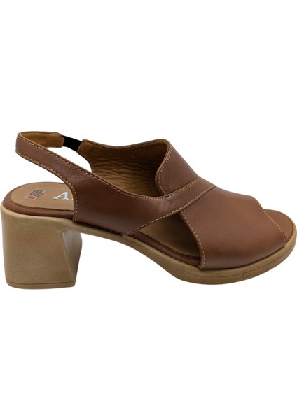 Cristallo - Kadın Topuklu Sandalet - Taba - 39