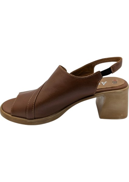 Cristallo - Kadın Topuklu Sandalet - Taba - 39 fırsatları