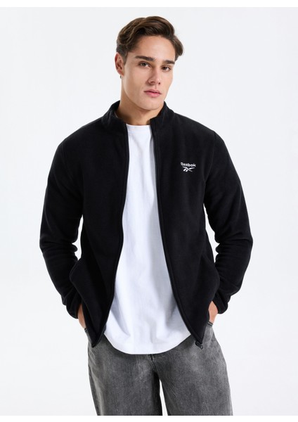 Cn 10904 Pıer Polar Fz Siyah Regular Fit Düz Erkek Zip Ceket