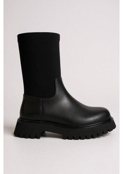 Çiftçi Siyah Lastikli Kauçuk Taban Kadın Bot fırsatları