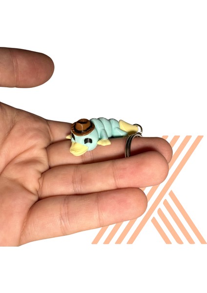 Ornitorenk Perry Hareketli Eklemli Anahtarlık & Charm 5cm