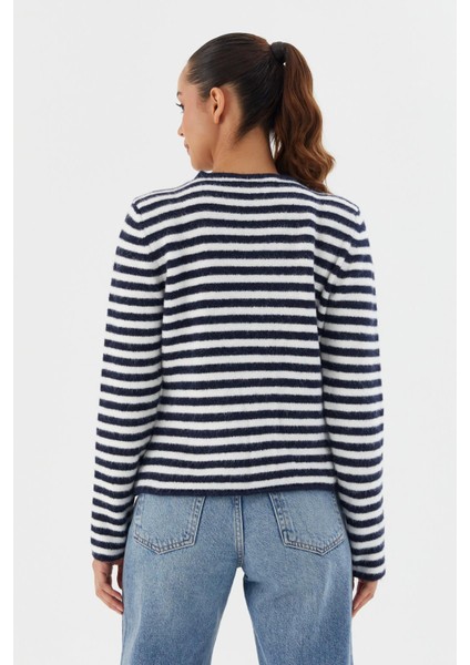 Çizgili Asimetrik Kesim Hırka Lacı indirimleri