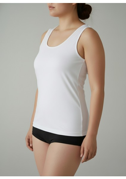 Kadın Ribana Mat Biyeli Geniş Askılı 6'lı Paket Normal ve Büyük Battal Beden - Berrak modelleri