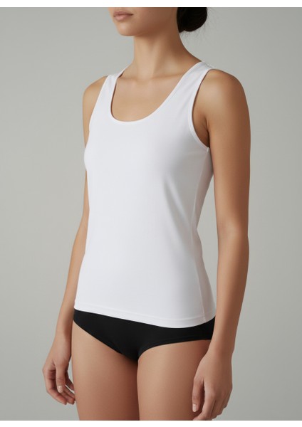 Kadın Ribana Mat Biyeli Geniş Askılı 6'lı Paket Normal ve Büyük Battal Beden - Berrak indirimleri