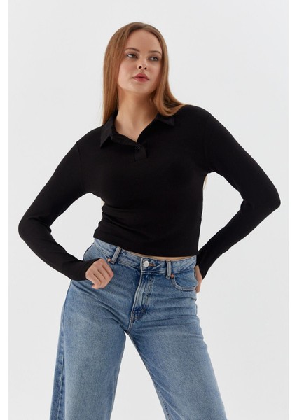 Polo Yaka Body Sıyah