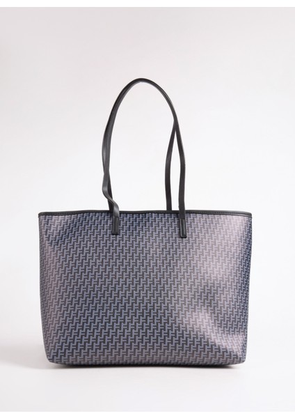 Siyah Kadın Tote Çanta Mono-Matıs modelleri