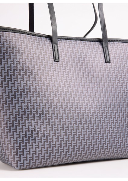 Siyah Kadın Tote Çanta Mono-Matıs indirimleri