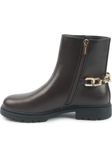 Posıan 5pr Kahverengi Kadın Düz Bot modelleri