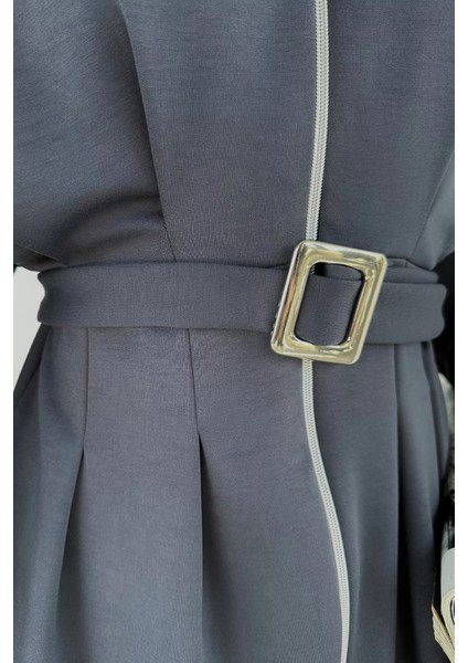 Ön Fermuarlı Pileli Tunik Bel Lastikli Pantolon Tesettür Ikili Takım P-00018989 indirimleri