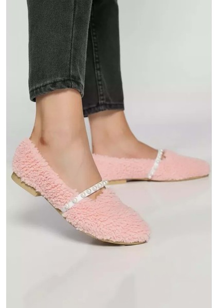 Kadın Incili Ev Babeti Yünlü - Pembe - 38 fiyatları