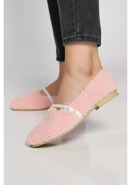 Kadın Incili Ev Babeti Yünlü - Pembe - 38 fırsatları