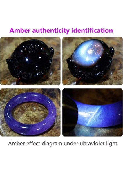 Profesyonel 90WATT Uv 365NM Değerli Taş Tespit Powerbank & LED Fener