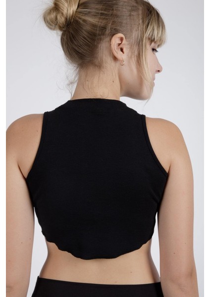 Sıfır Kollu Büstiyer Kısa Penye Crop T-Shirt fiyatları