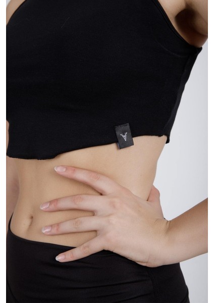 Sıfır Kollu Büstiyer Kısa Penye Crop T-Shirt fırsatları