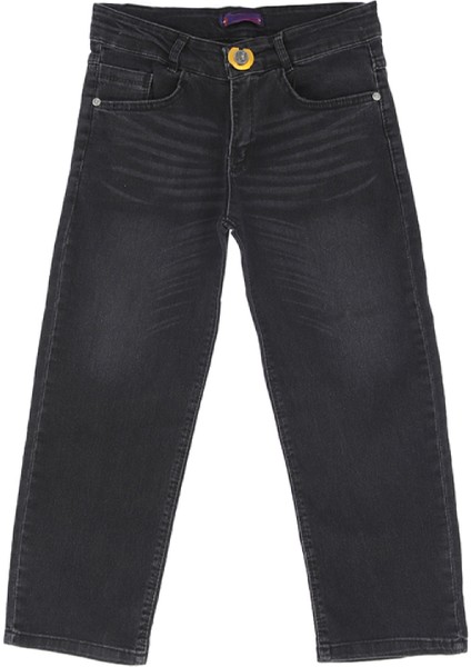 Erkek Çocuk Esnek Belli Likralı Geniş Kesim Jean Pantolon 13-17 Yaş 12367