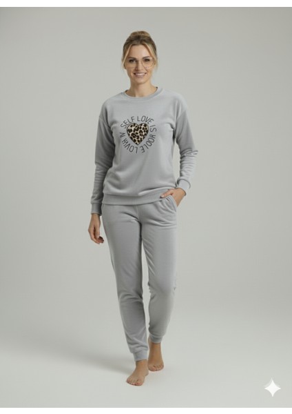 Kışlık Polar Kumaş Uzun Kol Kadın Pijama Takımı fırsatları