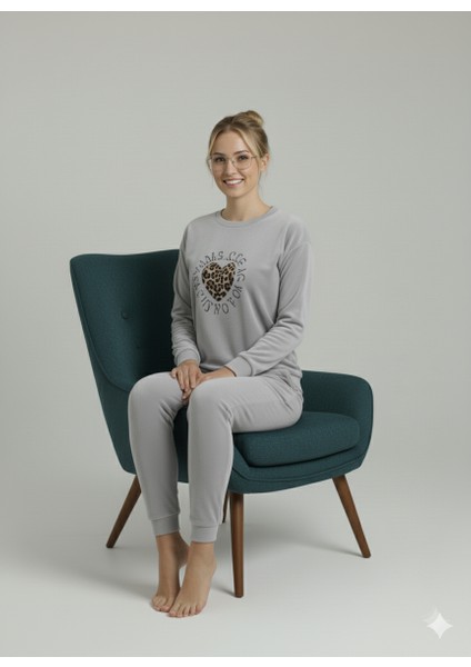 Kışlık Polar Kumaş Uzun Kol Kadın Pijama Takımı indirimleri