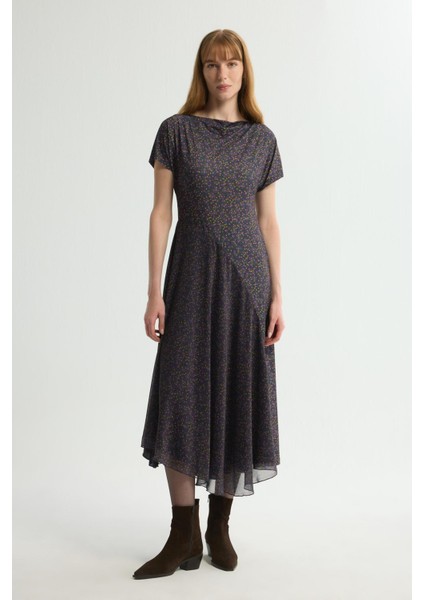 Desenli Uzun Örme Elbise Emp.murdum 124L9294003