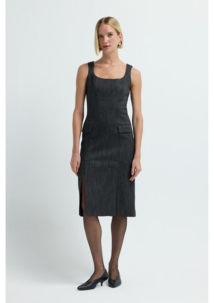 Cepli Elbise Antrasit 12445561000