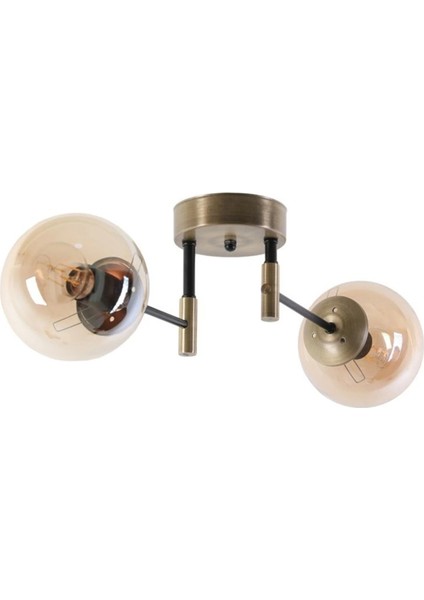 Lumexx Dolunay Ikili Eskitme Bal Camlı Avize