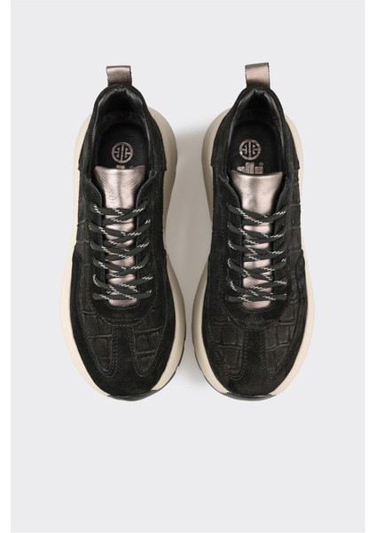 Siyah Deri Kadın Spor Ayakkabı fırsatları