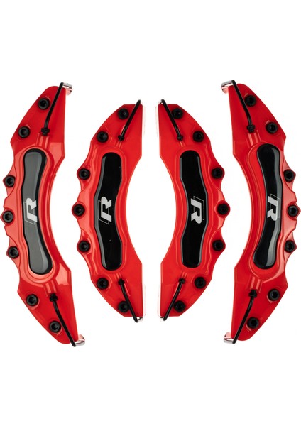 Kırmızı R 4'lü Kaliper Seti Yapıştırma Logolu