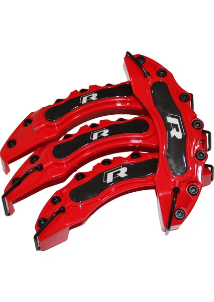 Kırmızı R 4'lü Kaliper Seti Yapıştırma Logolu modelleri