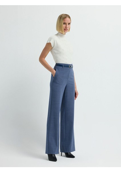 Bol Paça Pantolon Mavi 15342103009 modelleri