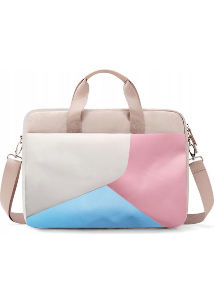 Tcl Nxtpaper 14 Inch Için Tablet Çantası 2 Bölmeli AL4227 Krem Pembe Mavi