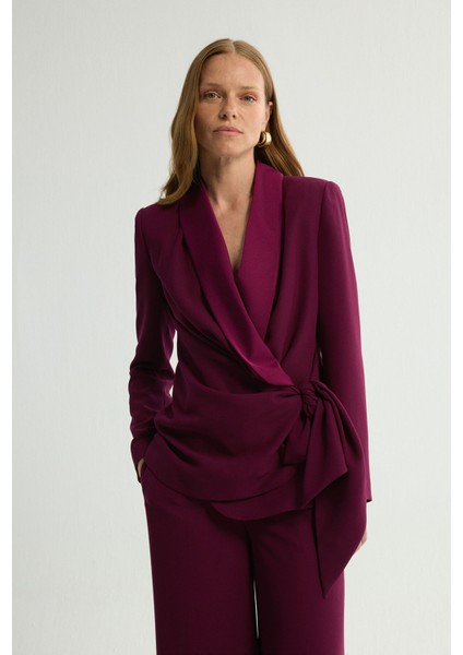 Anvelop Bağlamalı Ceket Murdum 119L9080001