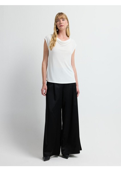 Degaje Yaka Örme Bluz Kemik 11544471001 modelleri