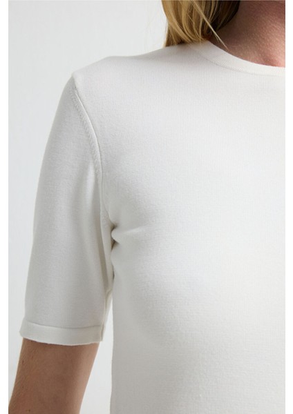 Yuvarlak Yaka Triko Bluz Kemik 11545822000 fiyatları