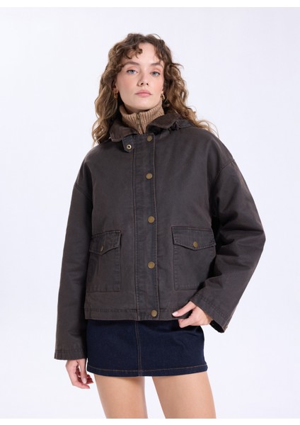 Kahve Kadın Mont J5WL-MNT7152