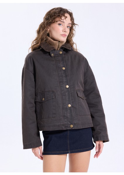 Kahve Kadın Mont J5WL-MNT7152 fırsatları