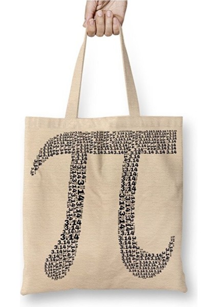 Pi Sayisi Matematik Öğretmenler Günü Bez Çanta Uzun Saplı Alışveriş Çantası Plaj Çantası