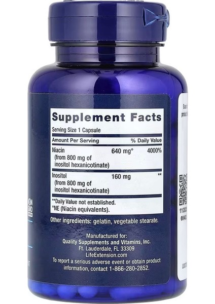 No Flush Niacin 100 Capsules fiyatları