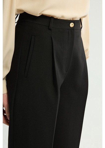 Pileli Cepli Pantolon Siyah 153L9715001 fırsatları