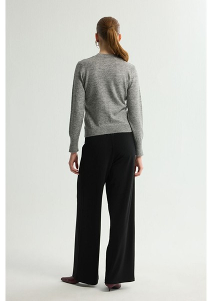 Örme Beli Lastikli Pantolon Siyah 153L9432001 indirimleri