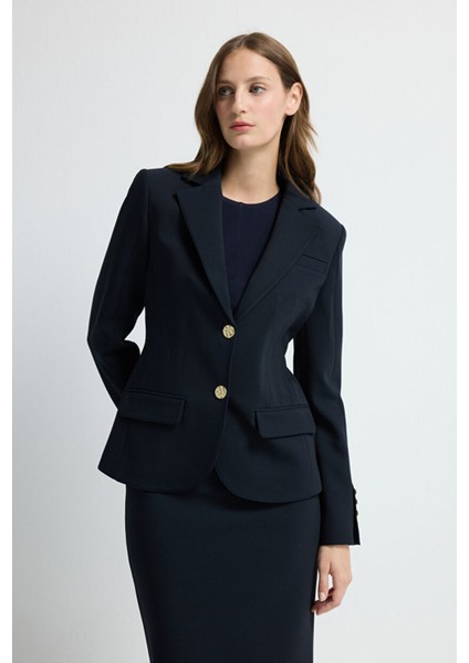 Dikiş Detaylı Ceket Lacivert 11944204001 fırsatları