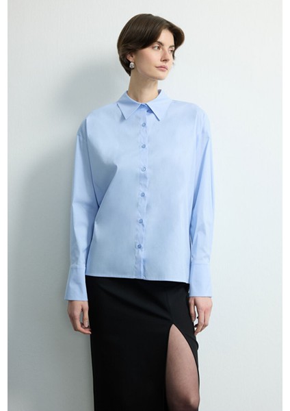 Poplin Gömlek Mavi 130M2234000 fırsatları